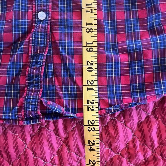 Abercrombie Button-Up Shirt Red Blue Buffalo Check Kids Size XS - Picture 3 of 7